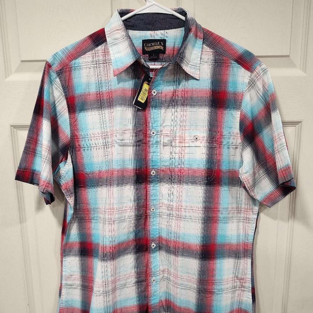 New Mens Cremeiux Plaid Western Style Shirt